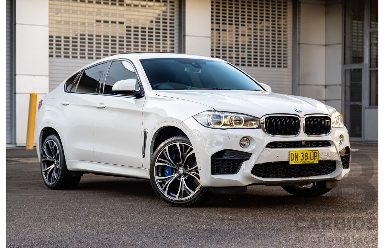 8/2015 BMW X6 M F86 4d Coupe Alpine White Twin Turbo V8 4.4L