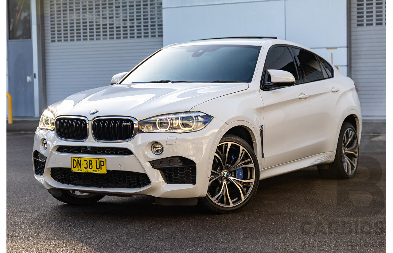 8/2015 BMW X6 M F86 4d Coupe Alpine White Twin Turbo V8 4.4L