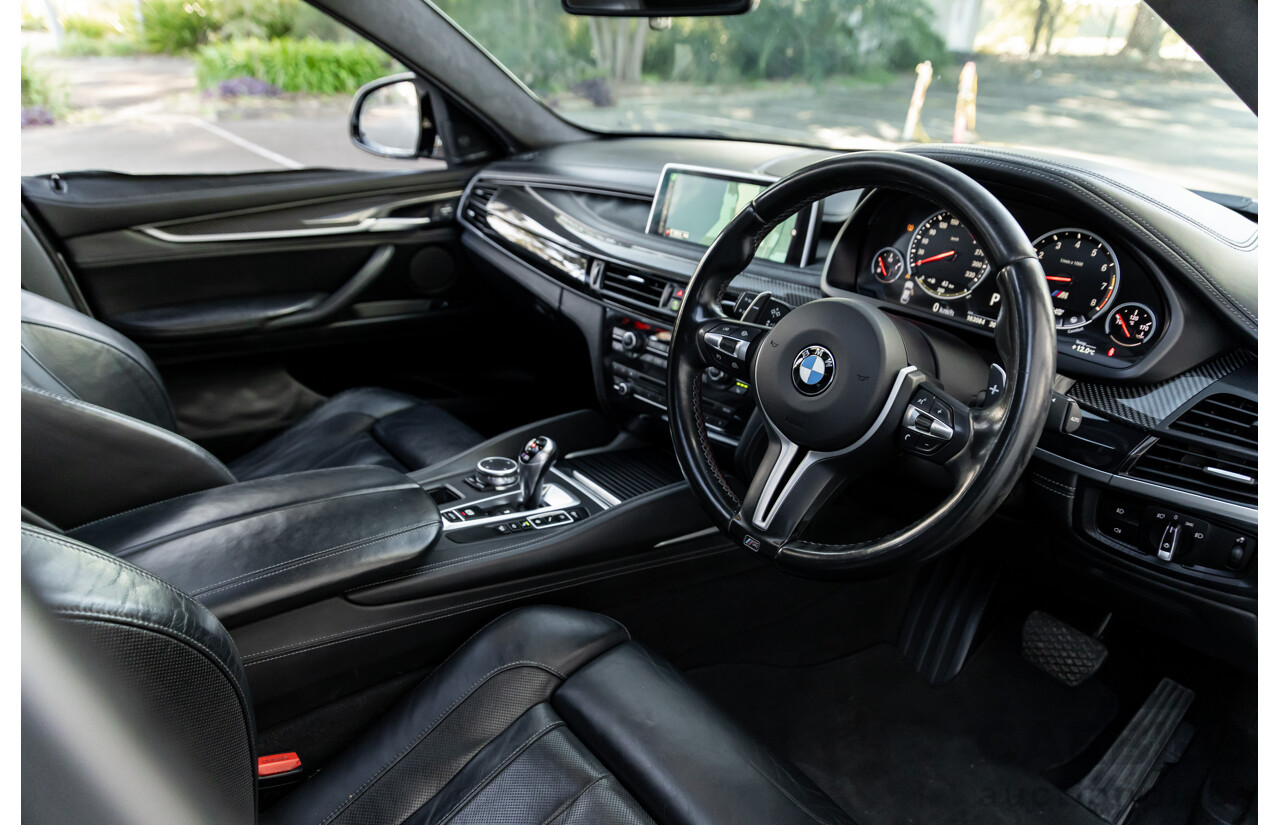 8/2015 BMW X6 M F86 4d Coupe Alpine White Twin Turbo V8 4.4L