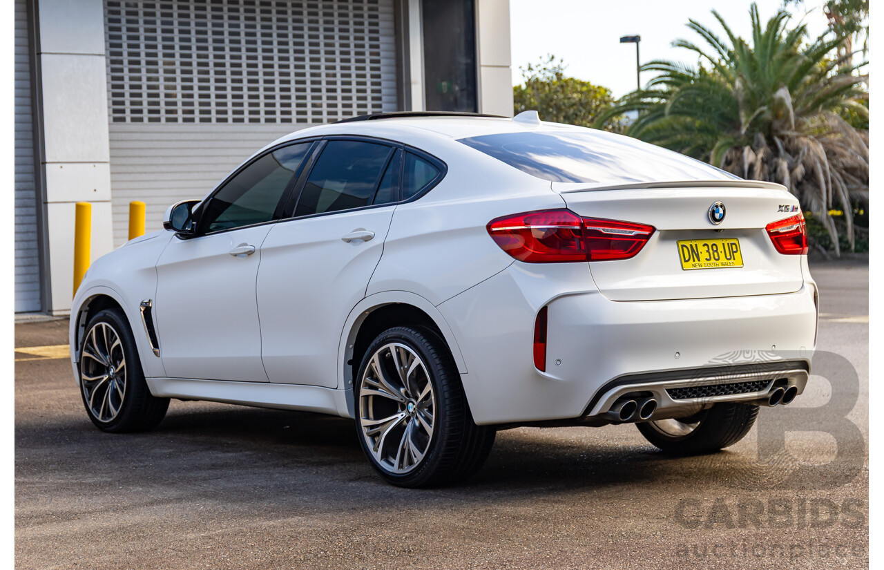 8/2015 BMW X6 M F86 4d Coupe Alpine White Twin Turbo V8 4.4L