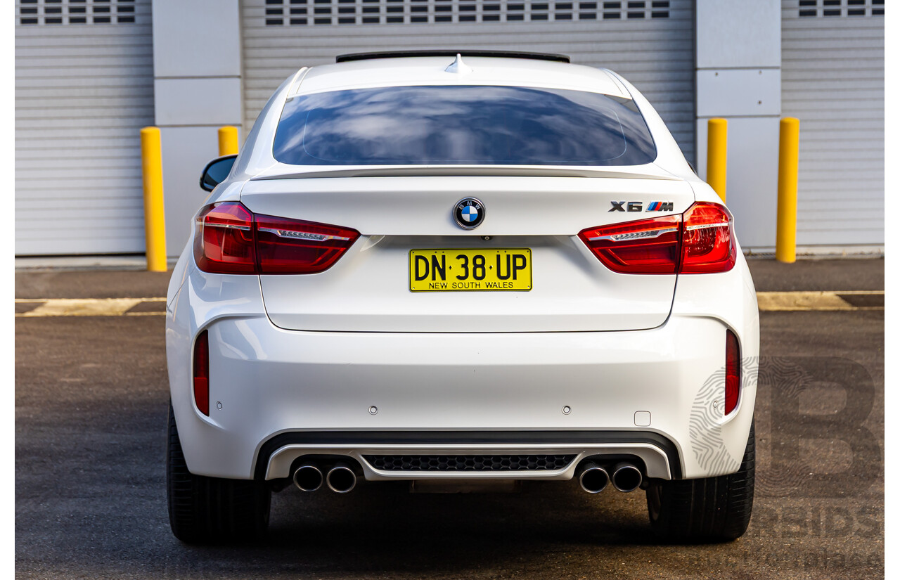 8/2015 BMW X6 M F86 4d Coupe Alpine White Twin Turbo V8 4.4L