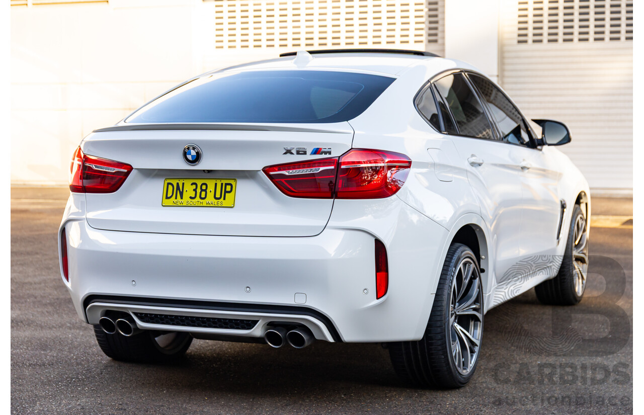 8/2015 BMW X6 M F86 4d Coupe Alpine White Twin Turbo V8 4.4L