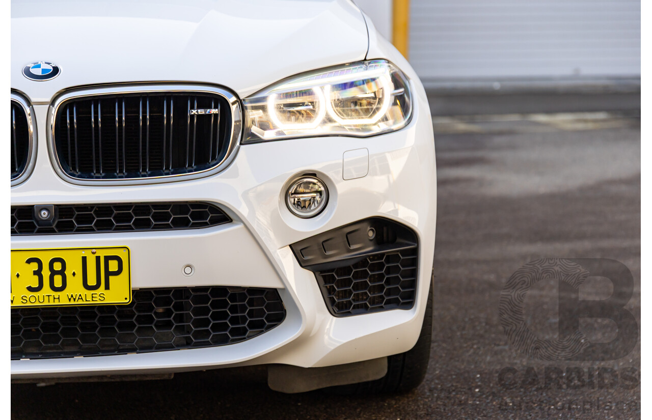 8/2015 BMW X6 M F86 4d Coupe Alpine White Twin Turbo V8 4.4L