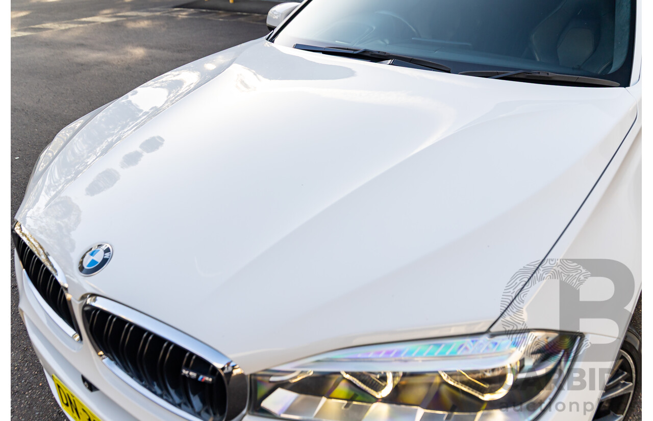 8/2015 BMW X6 M F86 4d Coupe Alpine White Twin Turbo V8 4.4L