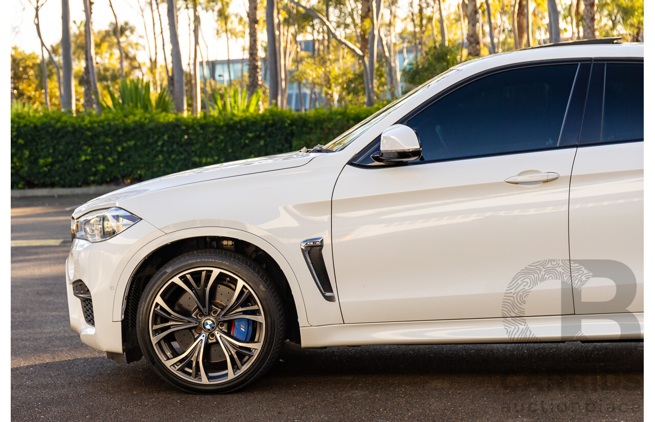 8/2015 BMW X6 M F86 4d Coupe Alpine White Twin Turbo V8 4.4L
