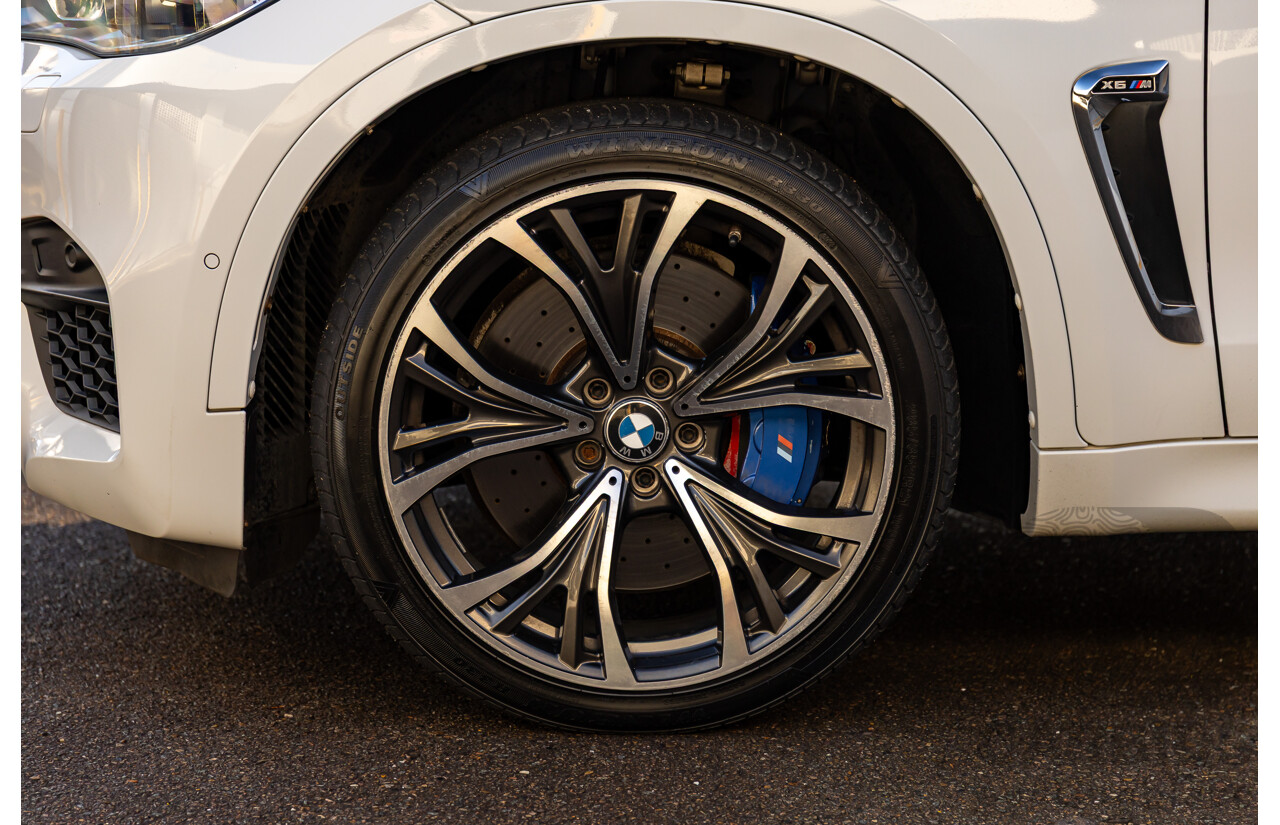8/2015 BMW X6 M F86 4d Coupe Alpine White Twin Turbo V8 4.4L