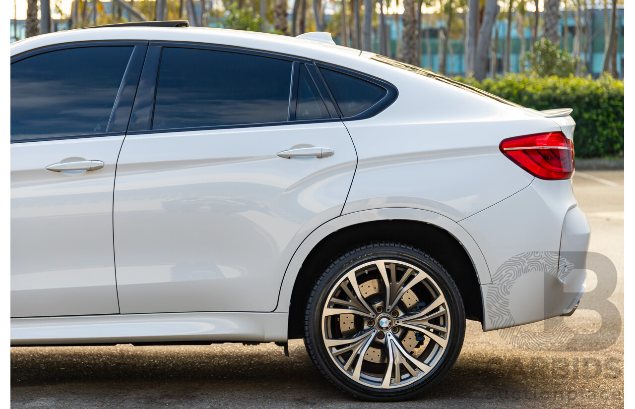 8/2015 BMW X6 M F86 4d Coupe Alpine White Twin Turbo V8 4.4L
