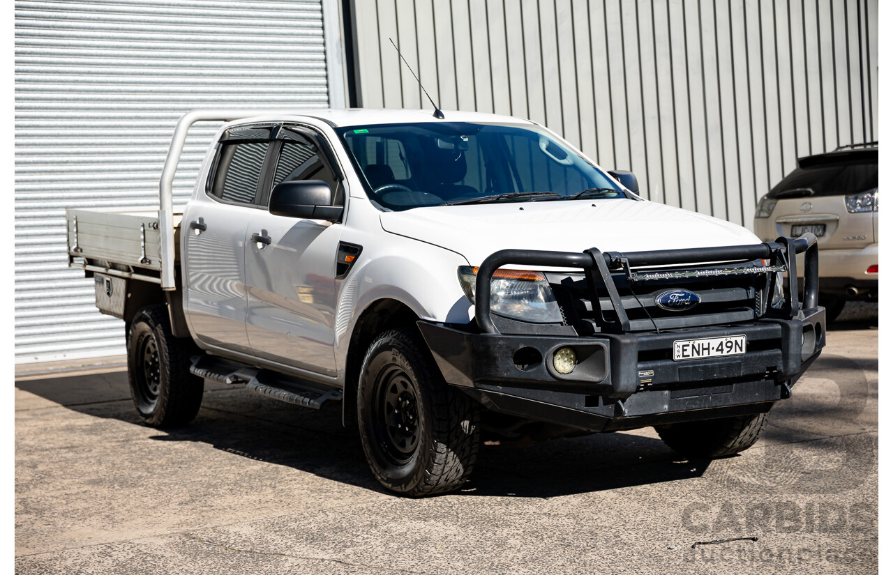 1/2014 Ford Ranger XL 3.2 (4x4) PX Dual C/Chas Cool White Turbo Diesel 3.2L