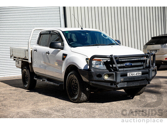 1/2014 Ford Ranger XL 3.2 (4x4) PX Dual C/Chas Cool White Turbo Diesel 3.2L