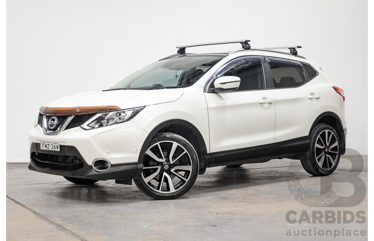03/2016 Nissan Qashqai Ti FWD J11 4D Wagon Ivory Pearl White 2.0L