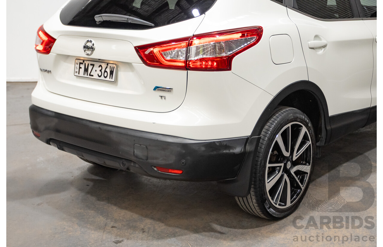 03/2016 Nissan Qashqai Ti FWD J11 4D Wagon Ivory Pearl White 2.0L