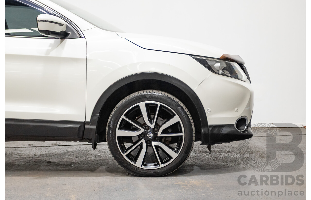 03/2016 Nissan Qashqai Ti FWD J11 4D Wagon Ivory Pearl White 2.0L