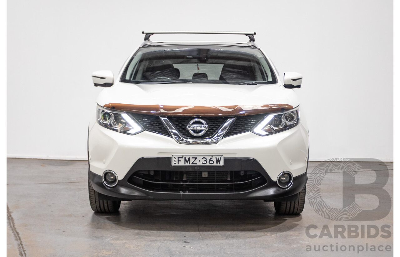 03/2016 Nissan Qashqai Ti FWD J11 4D Wagon Ivory Pearl White 2.0L