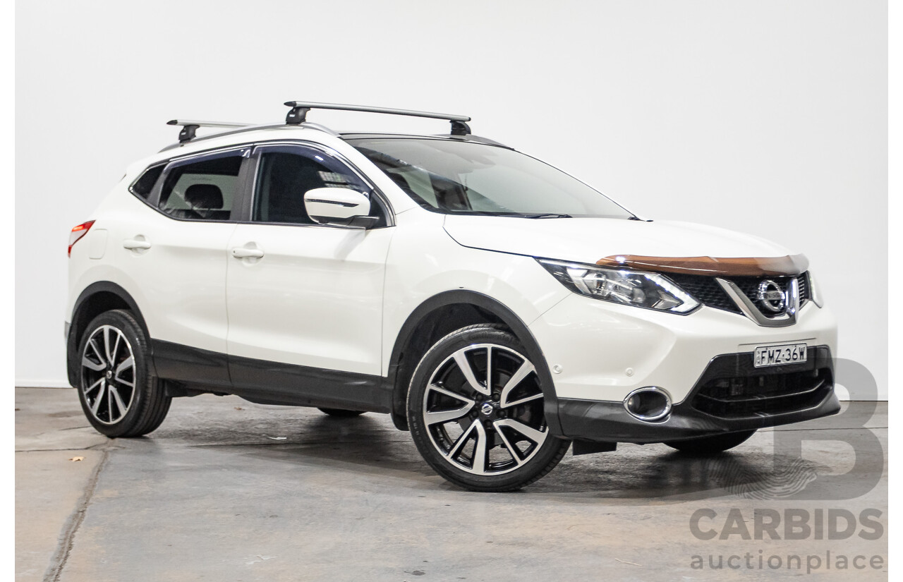 03/2016 Nissan Qashqai Ti FWD J11 4D Wagon Ivory Pearl White 2.0L