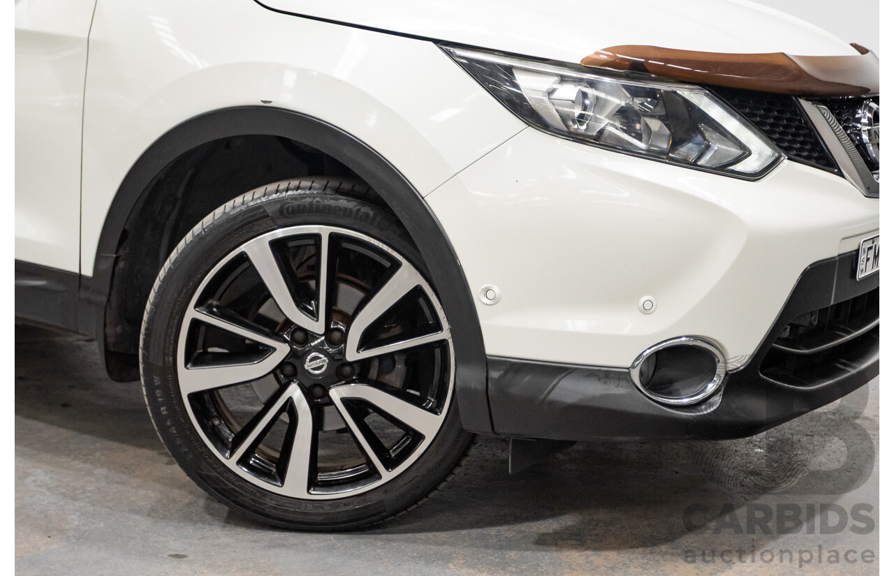 03/2016 Nissan Qashqai Ti FWD J11 4D Wagon Ivory Pearl White 2.0L