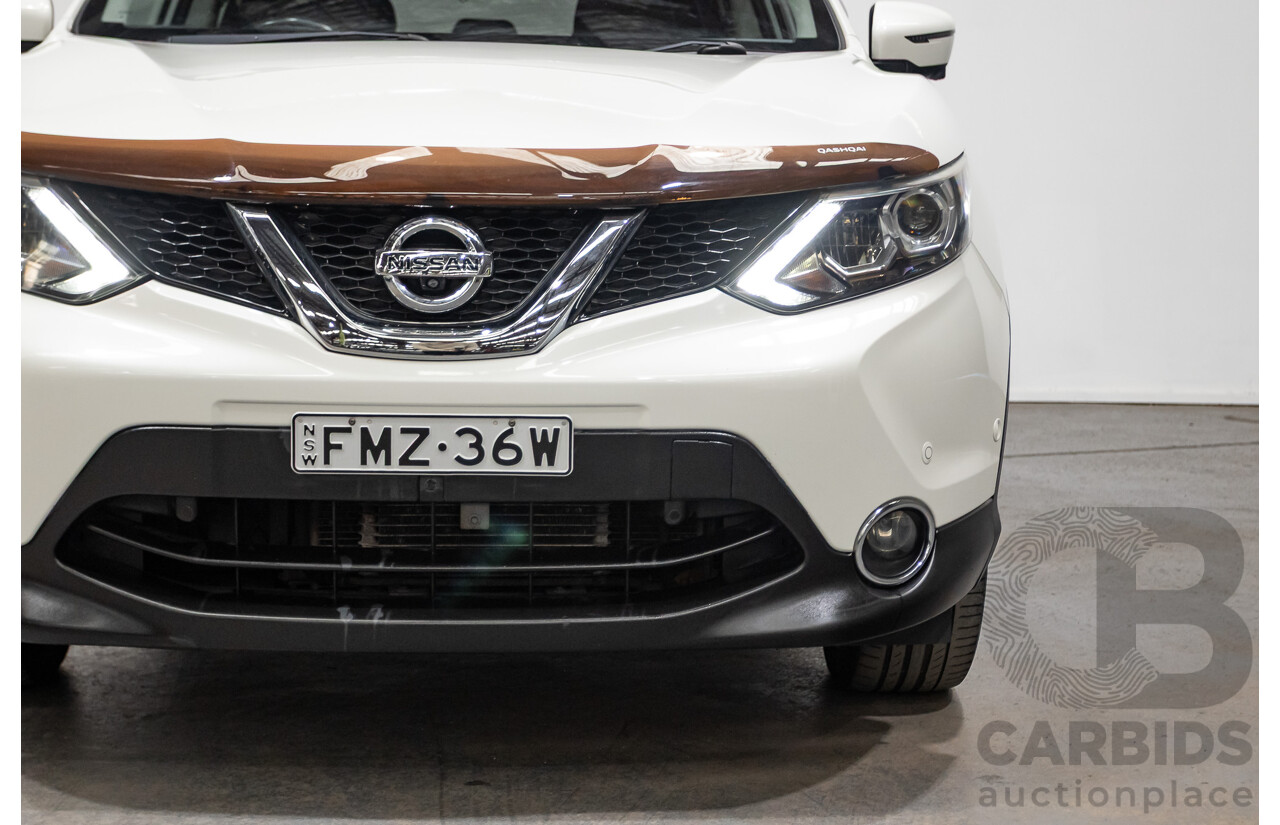 03/2016 Nissan Qashqai Ti FWD J11 4D Wagon Ivory Pearl White 2.0L