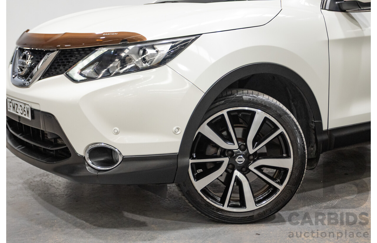 03/2016 Nissan Qashqai Ti FWD J11 4D Wagon Ivory Pearl White 2.0L