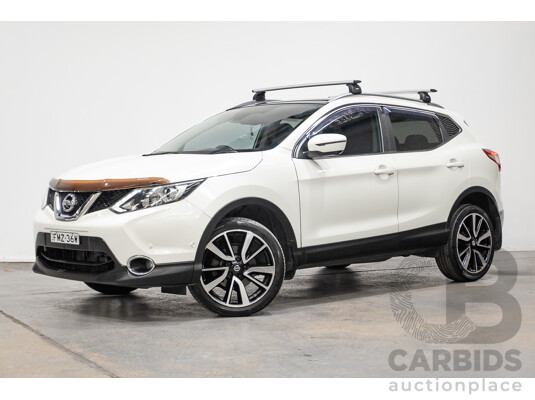 03/2016 Nissan Qashqai Ti FWD J11 4D Wagon Ivory Pearl White 2.0L