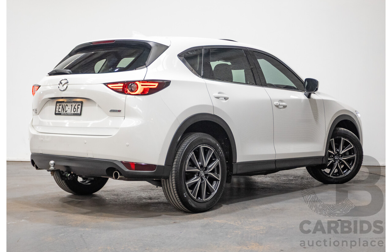 11/2017 Mazda CX-5 AKERA (4x4) AWD MY17.5 (KF SERIES 2) 4D Wagon Snowflake White 2.2L