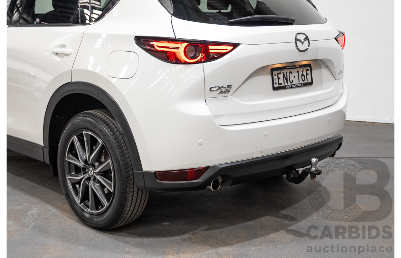 11/2017 Mazda CX-5 AKERA (4x4) AWD MY17.5 (KF SERIES 2) 4D Wagon Snowflake White 2.2L