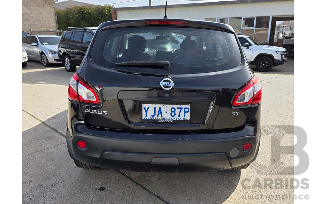 5/2012 Nissan Dualis ST (4x2) J10 SERIES II 4d Wagon Black 2.0L