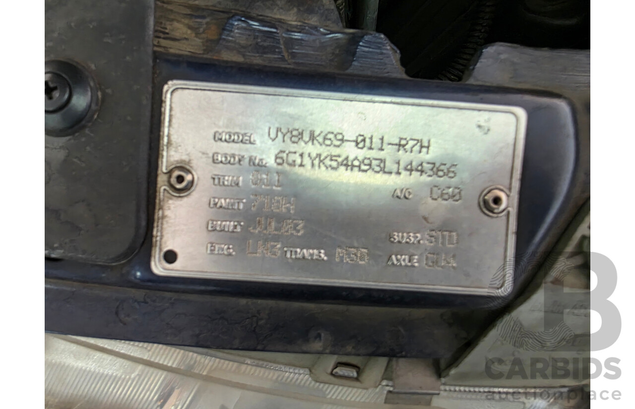 7/2003 Holden Commodore Equipe VY 4d Sedan Blue 3.8L