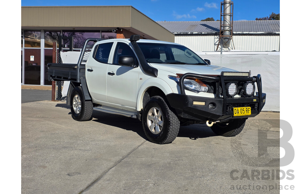 05/2017 Mitsubishi Triton GLX PLUS (4x4) MQ MY17 Dual Cab Utility White Turbo Diesel 2.4L
