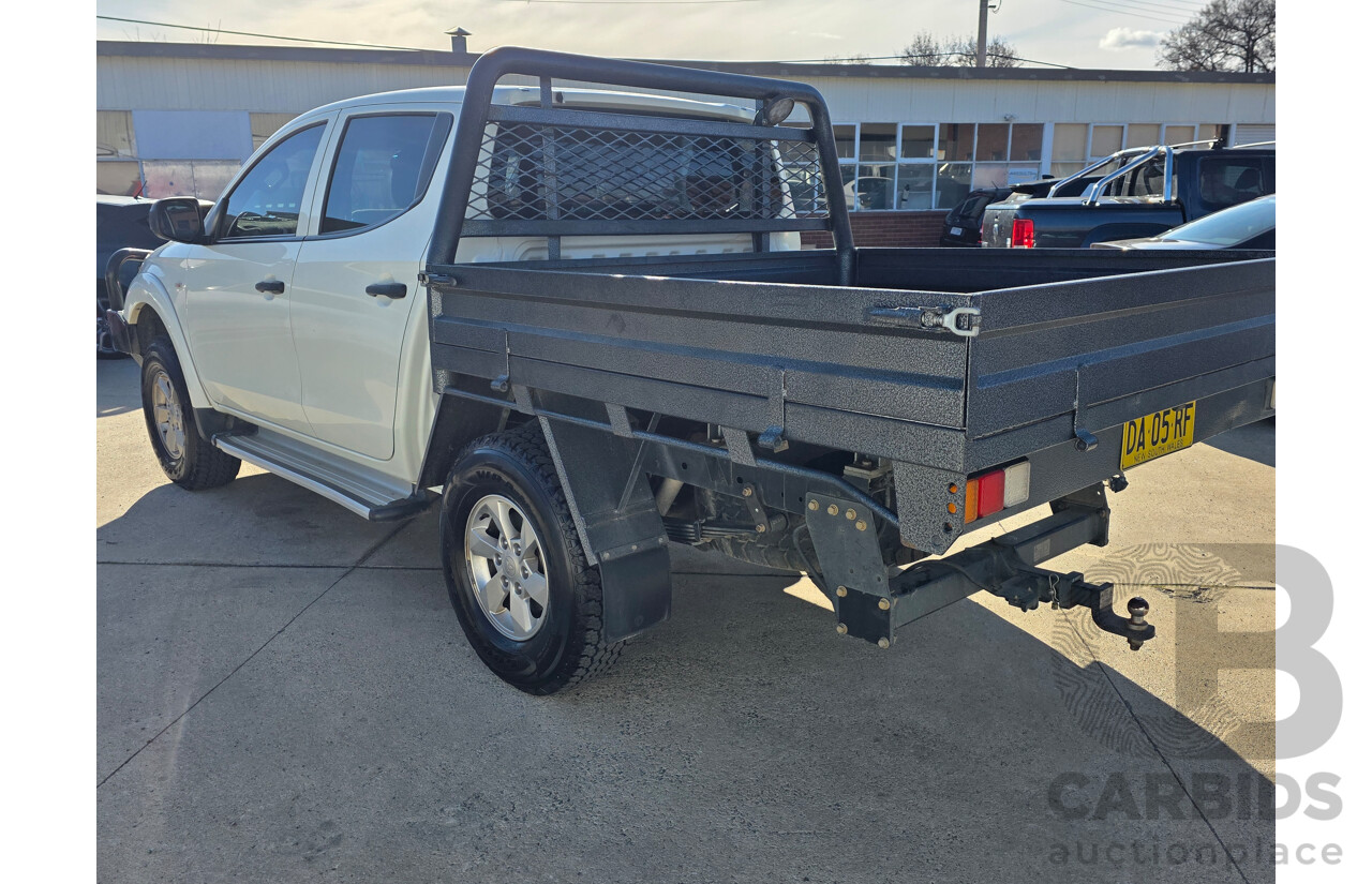 05/2017 Mitsubishi Triton GLX PLUS (4x4) MQ MY17 Dual Cab Utility White Turbo Diesel 2.4L
