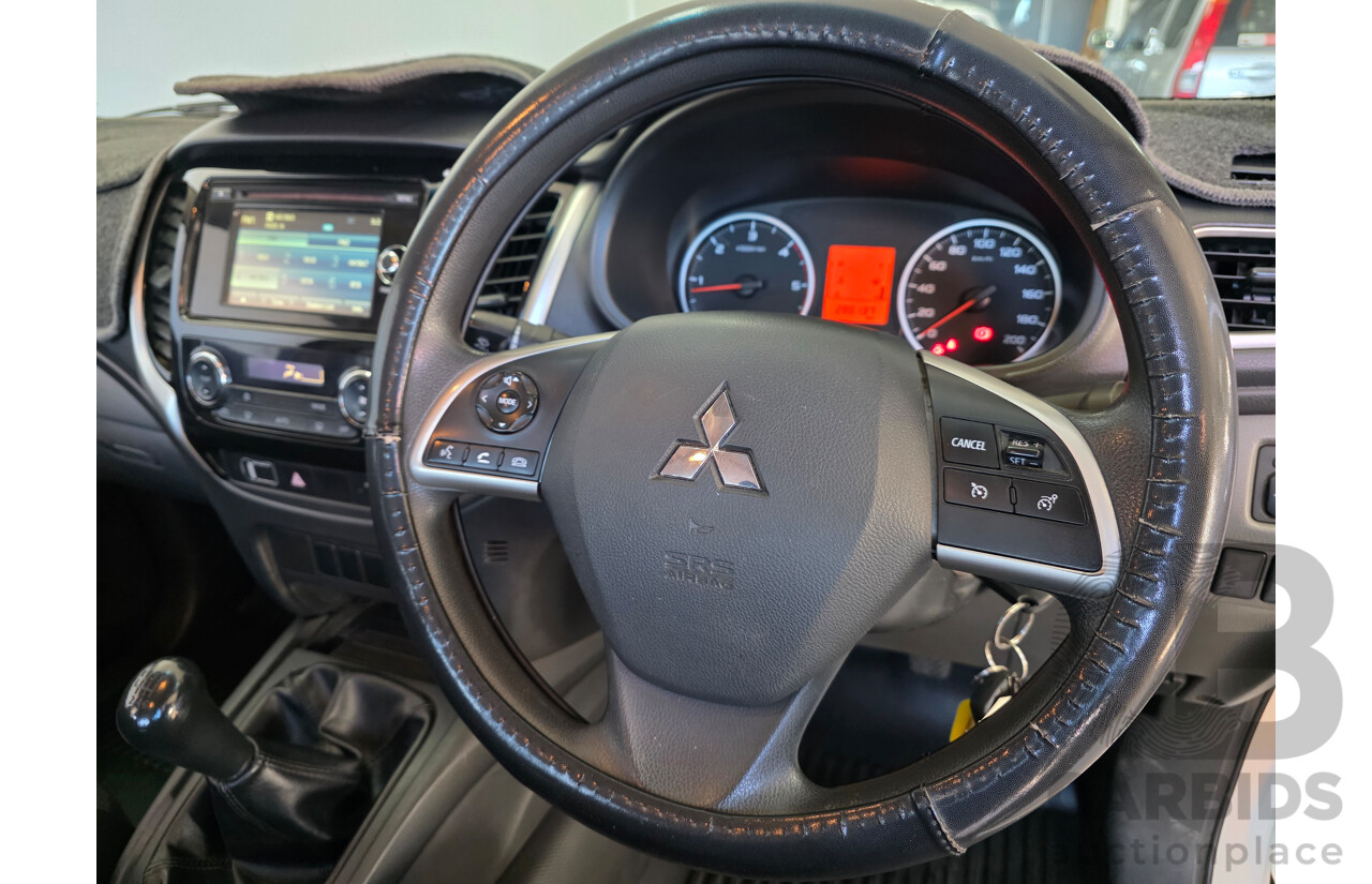 05/2017 Mitsubishi Triton GLX PLUS (4x4) MQ MY17 Dual Cab Utility White Turbo Diesel 2.4L