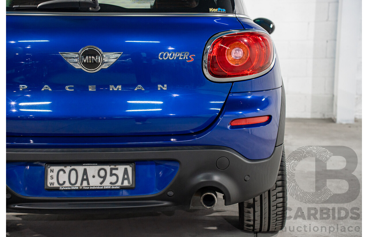 6/2013 Mini Paceman Cooper S R61 3d Hatchback Starlight Blue Metallic Turbo 1.6L