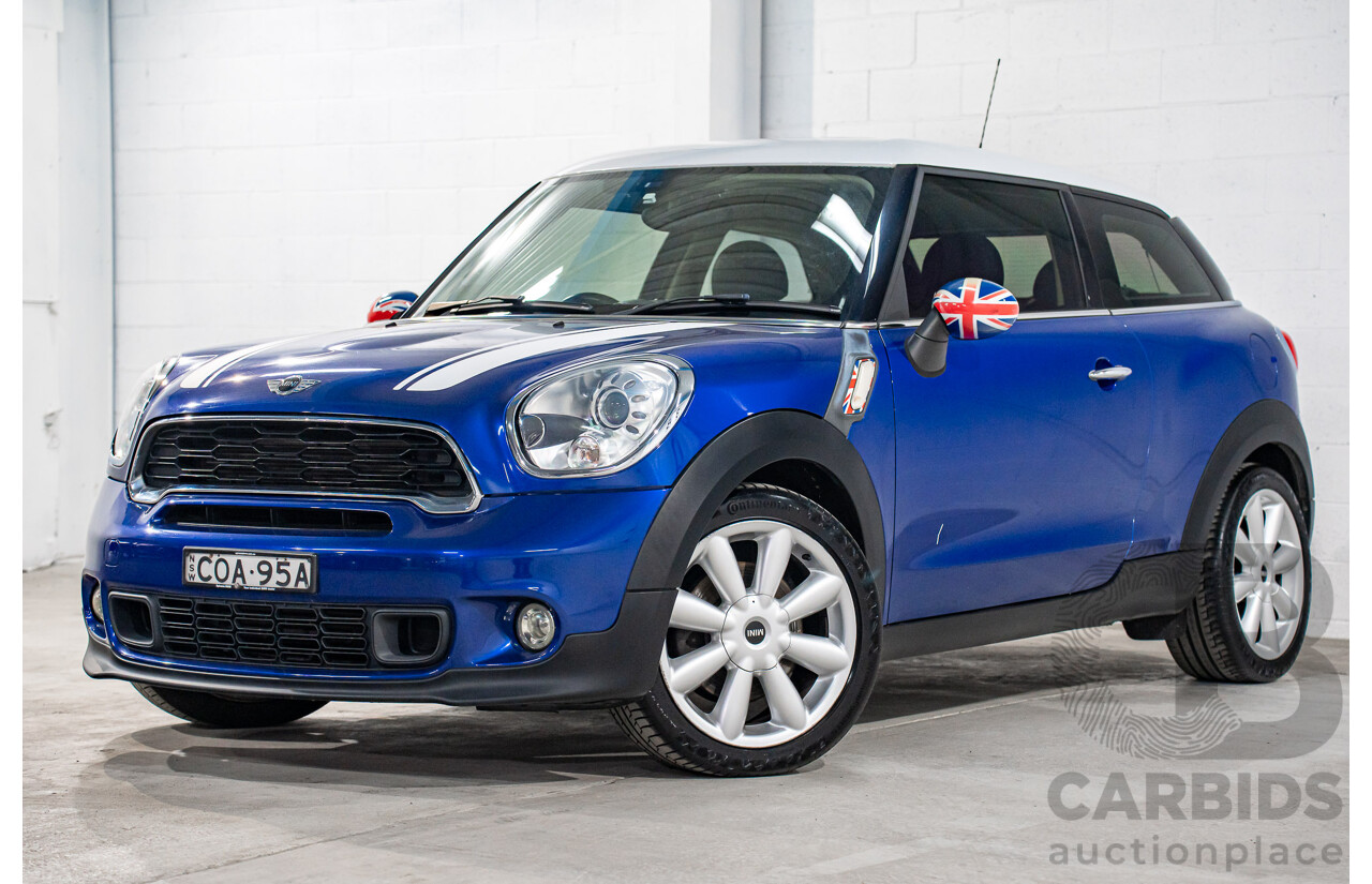 6/2013 Mini Paceman Cooper S R61 3d Hatchback Starlight Blue Metallic Turbo 1.6L