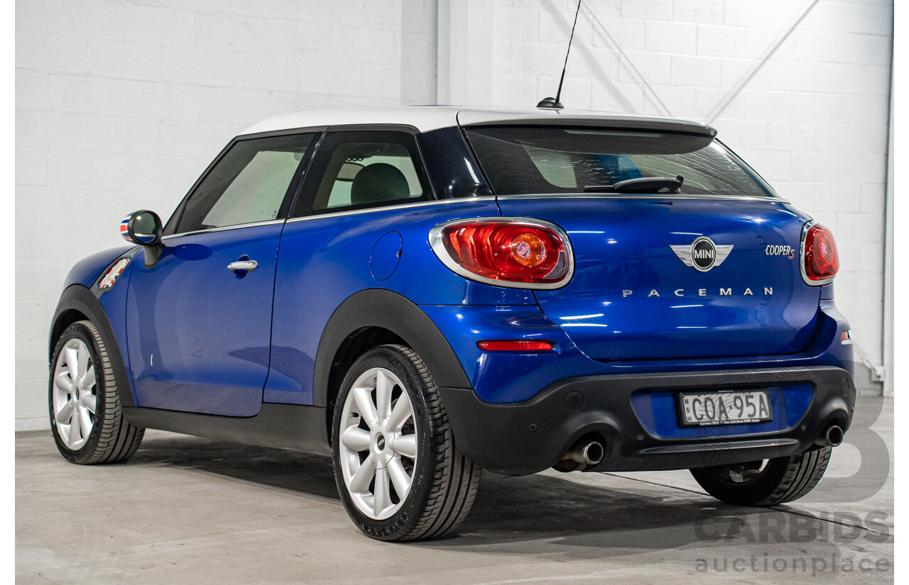 6/2013 Mini Paceman Cooper S R61 3d Hatchback Starlight Blue Metallic Turbo 1.6L