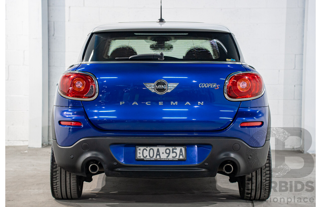 6/2013 Mini Paceman Cooper S R61 3d Hatchback Starlight Blue Metallic Turbo 1.6L