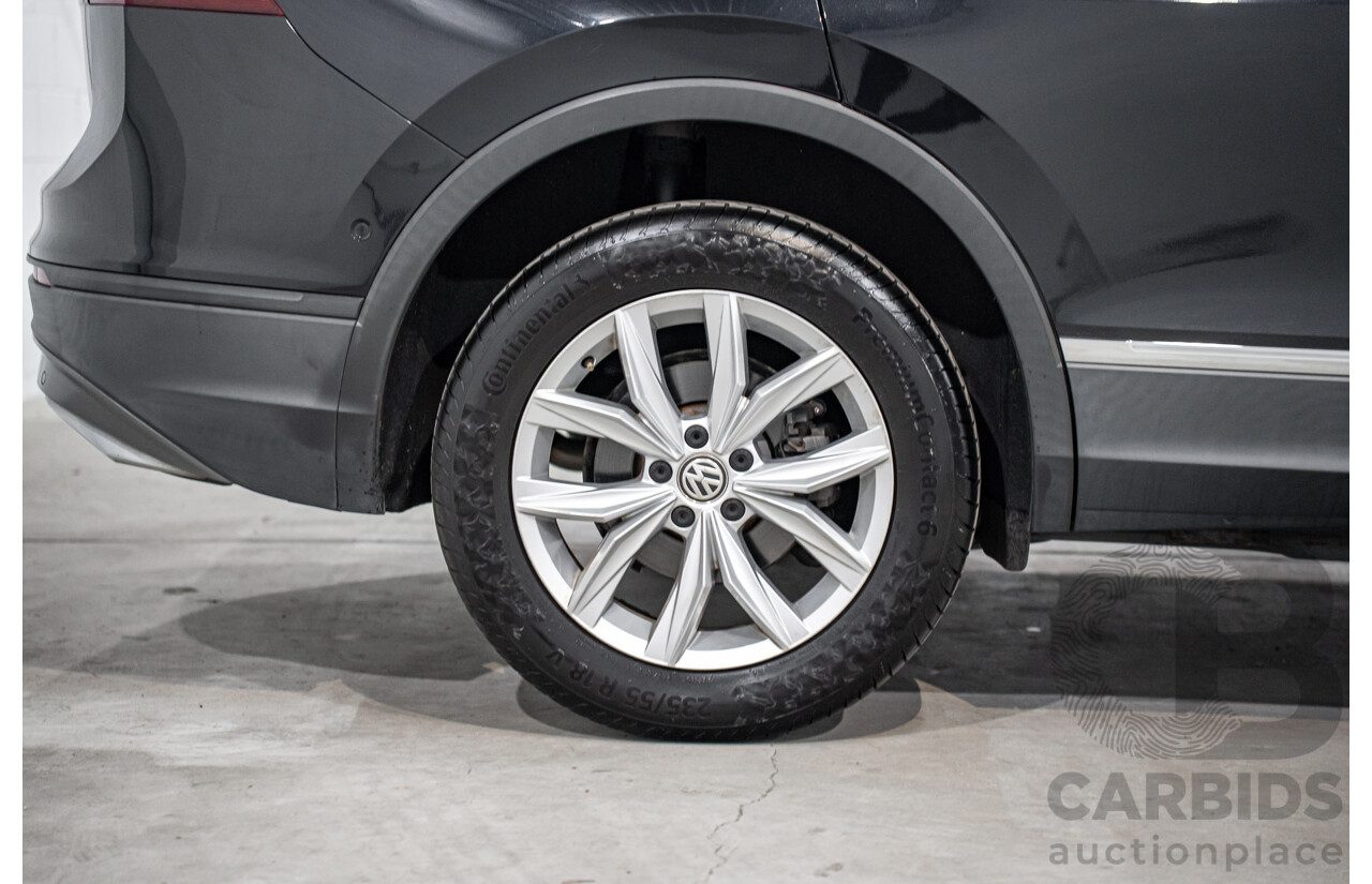07/2018 Volkswagen Tiguan Allspace 110 TSI Comfortline (FWD) 5NA MY18 4d Wagon Deep Black Pearl Turbo 1.4L