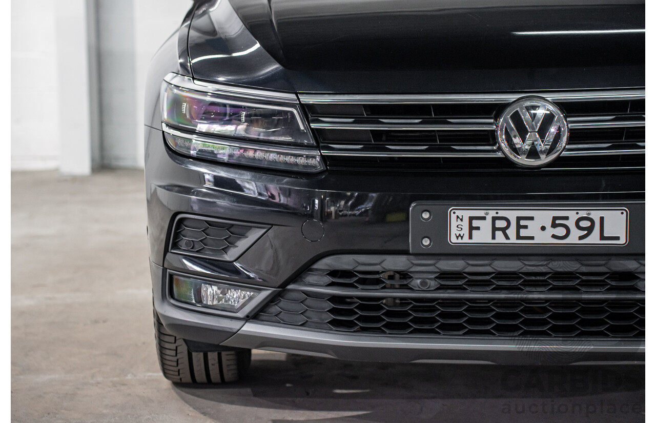 07/2018 Volkswagen Tiguan Allspace 110 TSI Comfortline (FWD) 5NA MY18 4d Wagon Deep Black Pearl Turbo 1.4L