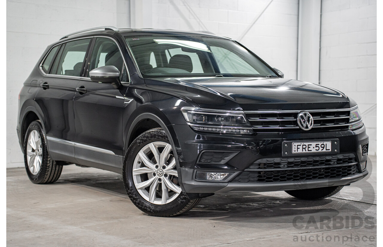 07/2018 Volkswagen Tiguan Allspace 110 TSI Comfortline (FWD) 5NA MY18 4d Wagon Deep Black Pearl Turbo 1.4L