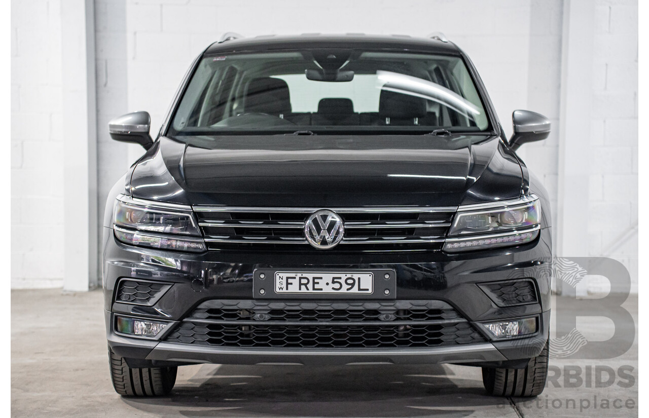 07/2018 Volkswagen Tiguan Allspace 110 TSI Comfortline (FWD) 5NA MY18 4d Wagon Deep Black Pearl Turbo 1.4L