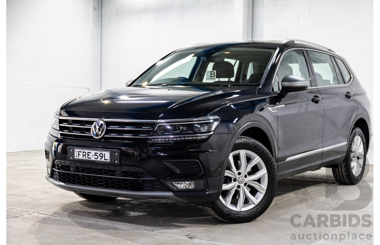 07/2018 Volkswagen Tiguan Allspace 110 TSI Comfortline (FWD) 5NA MY18 4d Wagon Deep Black Pearl Turbo 1.4L