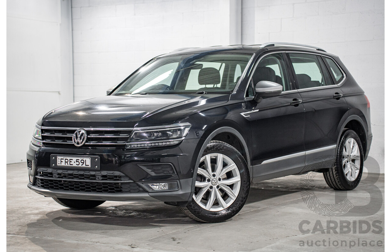 07/2018 Volkswagen Tiguan Allspace 110 TSI Comfortline (FWD) 5NA MY18 4d Wagon Deep Black Pearl Turbo 1.4L