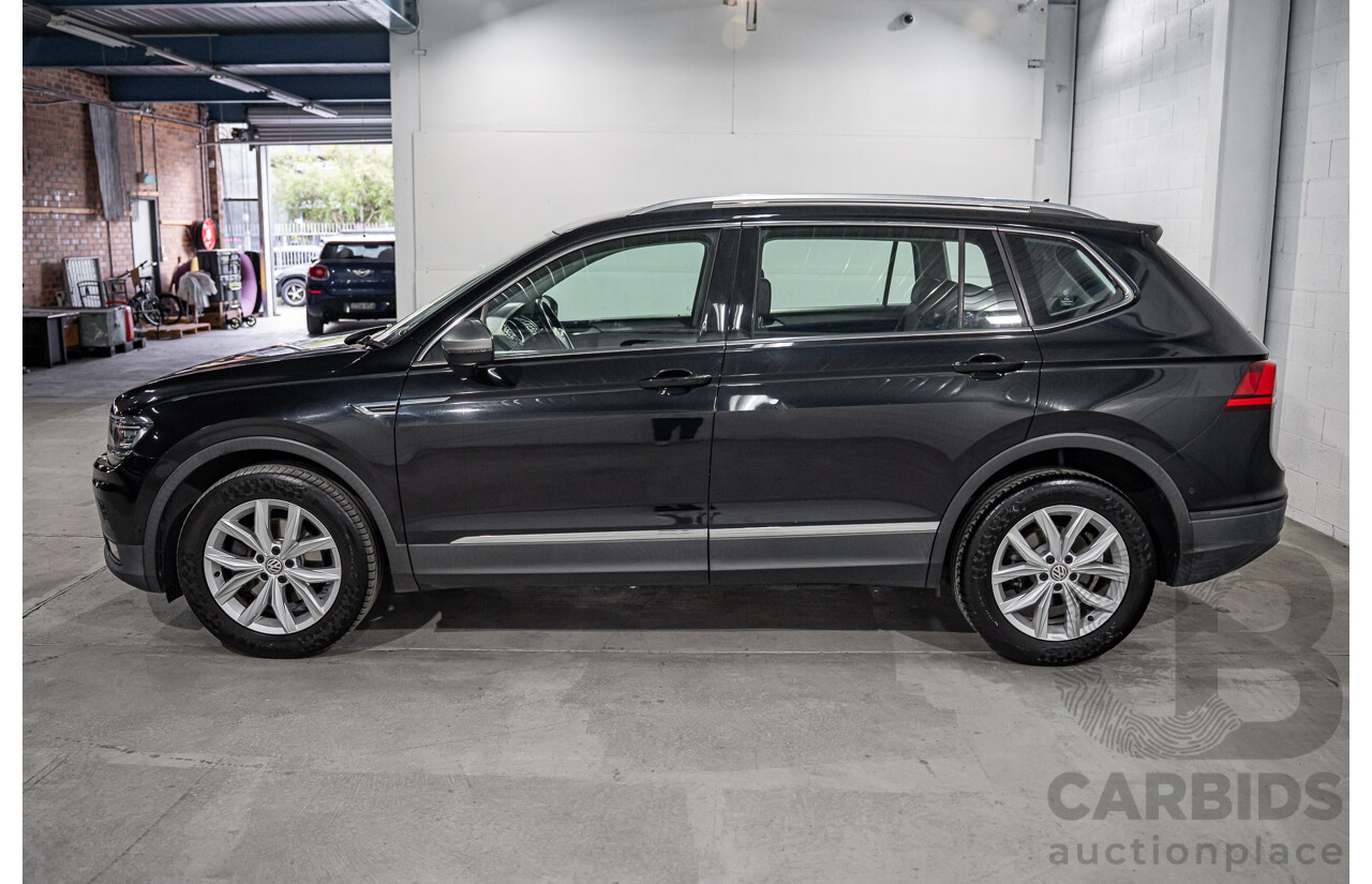 07/2018 Volkswagen Tiguan Allspace 110 TSI Comfortline (FWD) 5NA MY18 4d Wagon Deep Black Pearl Turbo 1.4L