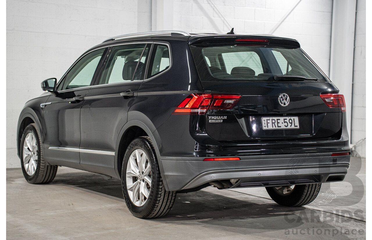 07/2018 Volkswagen Tiguan Allspace 110 TSI Comfortline (FWD) 5NA MY18 4d Wagon Deep Black Pearl Turbo 1.4L