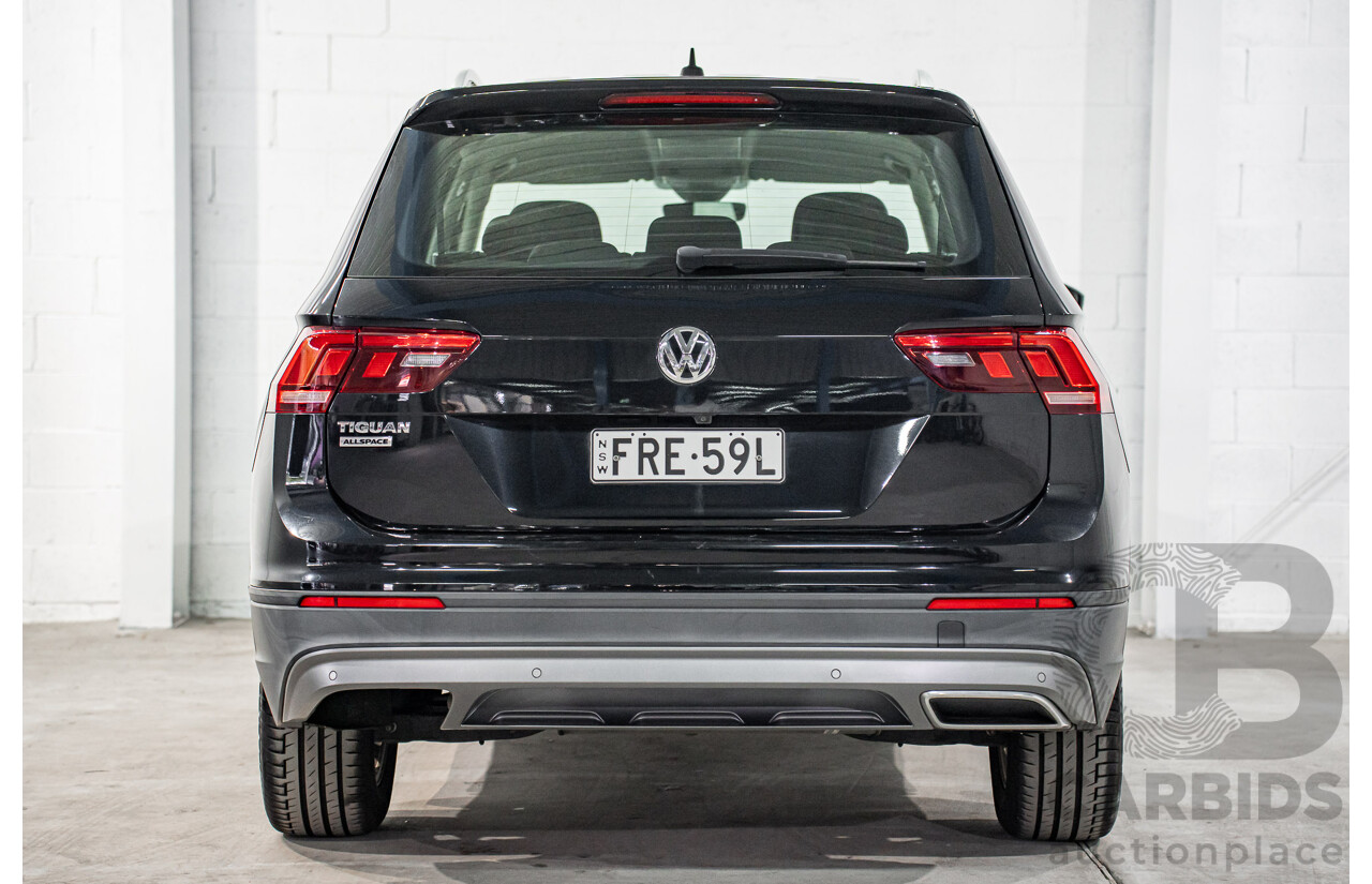 07/2018 Volkswagen Tiguan Allspace 110 TSI Comfortline (FWD) 5NA MY18 4d Wagon Deep Black Pearl Turbo 1.4L