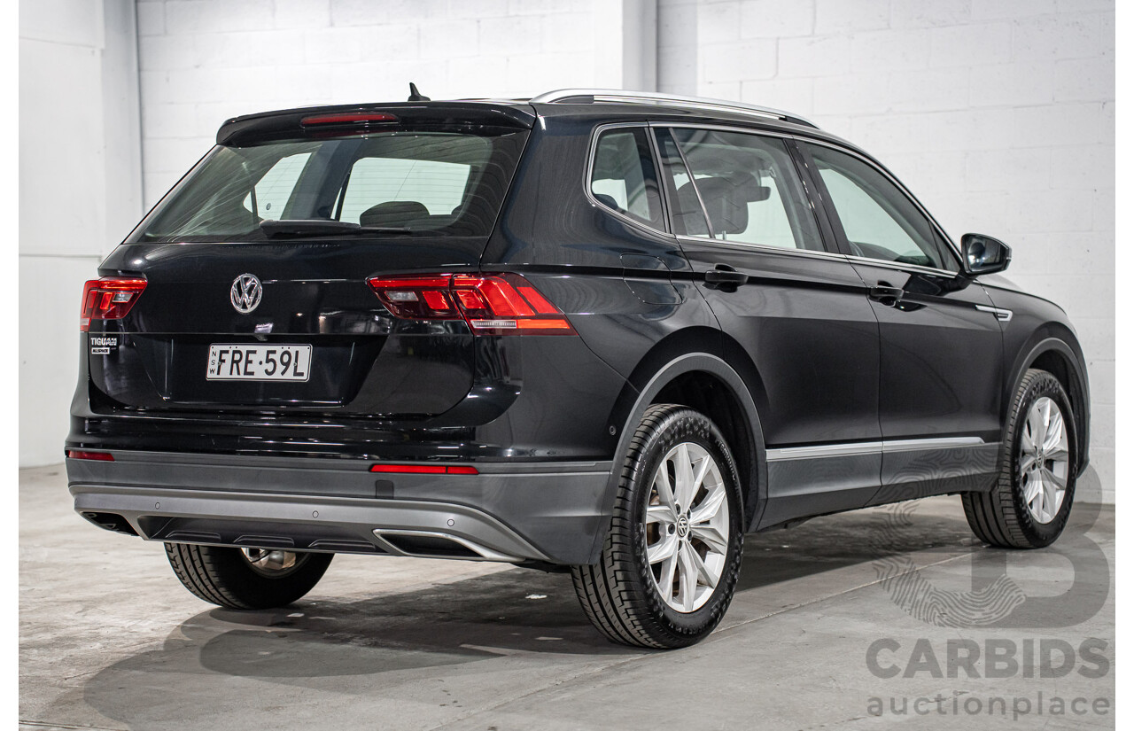 07/2018 Volkswagen Tiguan Allspace 110 TSI Comfortline (FWD) 5NA MY18 4d Wagon Deep Black Pearl Turbo 1.4L