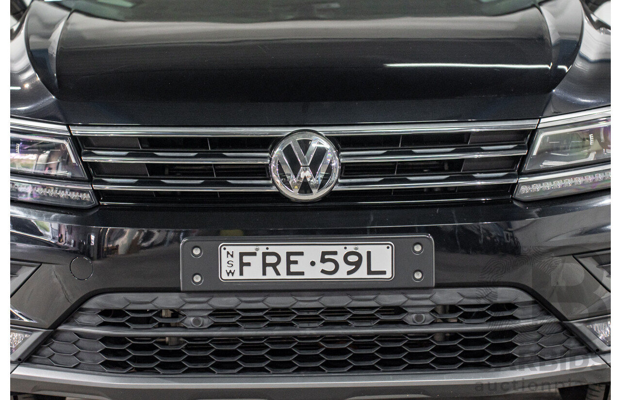 07/2018 Volkswagen Tiguan Allspace 110 TSI Comfortline (FWD) 5NA MY18 4d Wagon Deep Black Pearl Turbo 1.4L