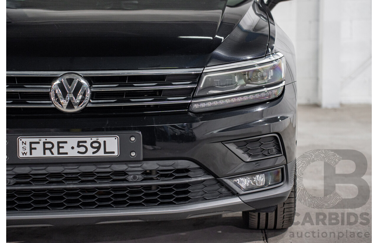 07/2018 Volkswagen Tiguan Allspace 110 TSI Comfortline (FWD) 5NA MY18 4d Wagon Deep Black Pearl Turbo 1.4L