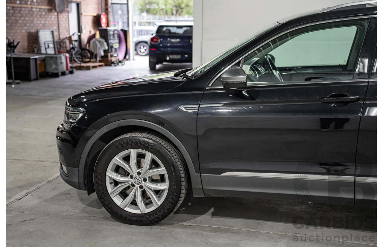07/2018 Volkswagen Tiguan Allspace 110 TSI Comfortline (FWD) 5NA MY18 4d Wagon Deep Black Pearl Turbo 1.4L