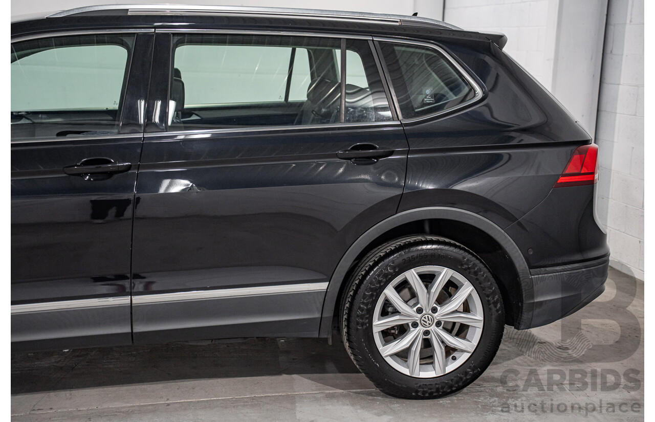 07/2018 Volkswagen Tiguan Allspace 110 TSI Comfortline (FWD) 5NA MY18 4d Wagon Deep Black Pearl Turbo 1.4L