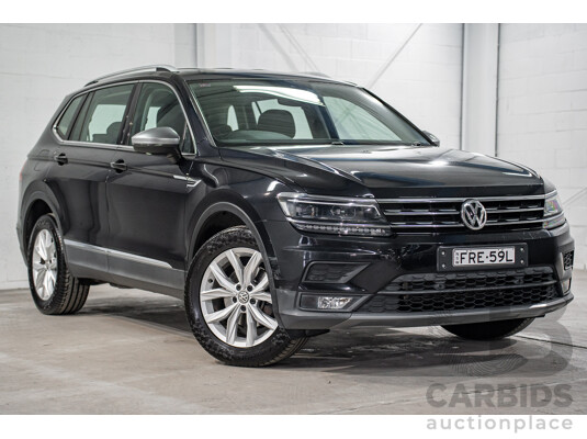 07/2018 Volkswagen Tiguan Allspace 110 TSI Comfortline (FWD) 5NA MY18 4d Wagon Deep Black Pearl Turbo 1.4L