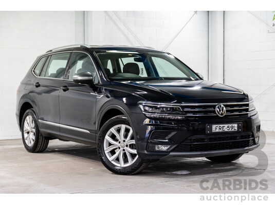 07/2018 Volkswagen Tiguan Allspace 110 TSI Comfortline (FWD) 5NA MY18 4d Wagon Deep Black Pearl Turbo 1.4L