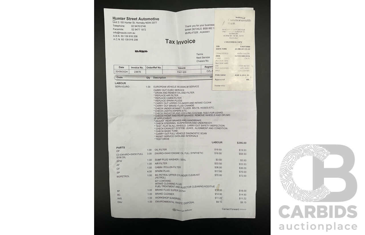 9/2014 Fiat 500 Pop MY14 3d Hatchback Teal Blue Metallic 1.2L